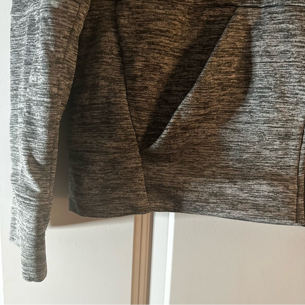 Nike Dri-FIT Full Zip Hoodie Kids XL Gray Performance Jacket - Picture 3 of 13